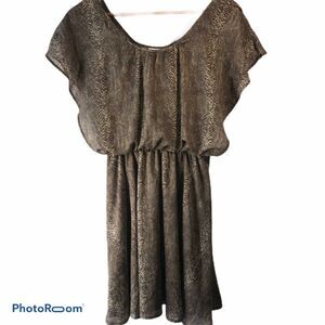 Bar III Snakeskin Print Blouson Dress 0005